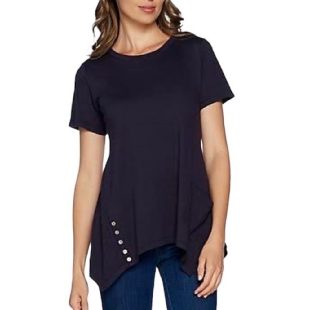 LOGO Navy Tunic Top Size X-Small - Picture 1 of 9